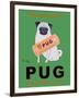 Pug Orange Juice-Ken Bailey-Framed Giclee Print