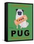 Pug Orange Juice-Ken Bailey-Framed Stretched Canvas