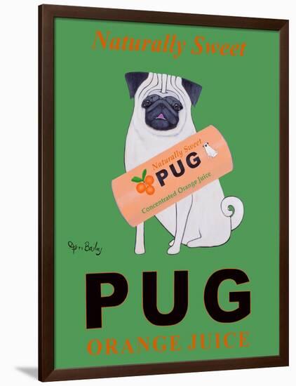 Pug Orange Juice-Ken Bailey-Framed Giclee Print