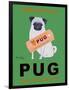 Pug Orange Juice-Ken Bailey-Framed Giclee Print