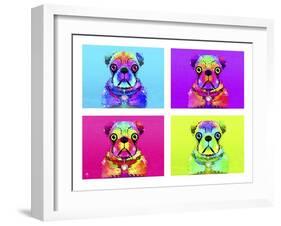 Pug Psychodelic Poster XXXII-Fernando Palma-Framed Giclee Print