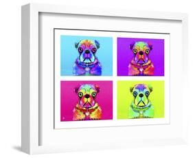 Pug Psychodelic Poster XXXII-Fernando Palma-Framed Giclee Print