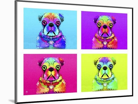 Pug Psychodelic Poster XXXII-Fernando Palma-Mounted Giclee Print