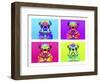 Pug Psychodelic Poster XXXII-Fernando Palma-Framed Premium Giclee Print