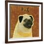 Pug (square)-John W^ Golden-Framed Art Print