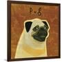 Pug (square)-John W^ Golden-Framed Giclee Print