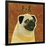 Pug (square)-John W^ Golden-Framed Giclee Print