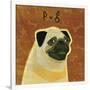 Pug (square)-John W^ Golden-Framed Giclee Print