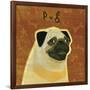 Pug (square)-John W^ Golden-Framed Giclee Print