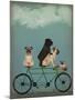 Pug Tandem-Fab Funky-Mounted Art Print