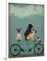 Pug Tandem-Fab Funky-Framed Art Print