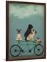 Pug Tandem-Fab Funky-Framed Art Print