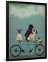 Pug Tandem-Fab Funky-Framed Art Print