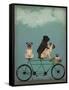 Pug Tandem-Fab Funky-Framed Stretched Canvas