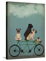 Pug Tandem-Fab Funky-Stretched Canvas