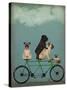 Pug Tandem-Fab Funky-Stretched Canvas