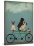 Pug Tandem-Fab Funky-Stretched Canvas