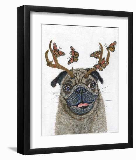 Pug With a Big Rack-Melissa Symons-Framed Art Print