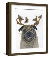 Pug With a Big Rack-Melissa Symons-Framed Art Print