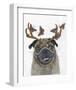 Pug With a Big Rack-Melissa Symons-Framed Art Print