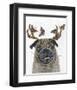 Pug With a Big Rack-Melissa Symons-Framed Art Print