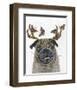 Pug With a Big Rack-Melissa Symons-Framed Art Print