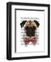 Pug with Red Spotted Bow Tie-Fab Funky-Framed Art Print