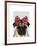 Pug with Red Spotty Bow on Head-Fab Funky-Framed Art Print