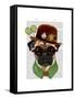 Pug with Steampunk Bowler Hat-Fab Funky-Framed Stretched Canvas