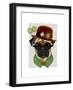 Pug with Steampunk Bowler Hat-Fab Funky-Framed Art Print