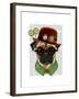 Pug with Steampunk Bowler Hat-Fab Funky-Framed Art Print