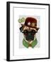 Pug with Steampunk Bowler Hat-Fab Funky-Framed Art Print