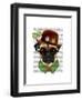 Pug with Steampunk Bowler Hat-Fab Funky-Framed Art Print