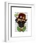 Pug with Steampunk Bowler Hat-Fab Funky-Framed Art Print