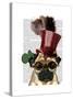 Pug with Steampunk Style Top Hat-Fab Funky-Stretched Canvas