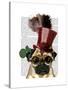 Pug with Steampunk Style Top Hat-Fab Funky-Stretched Canvas