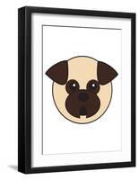 Pug-null-Framed Art Print