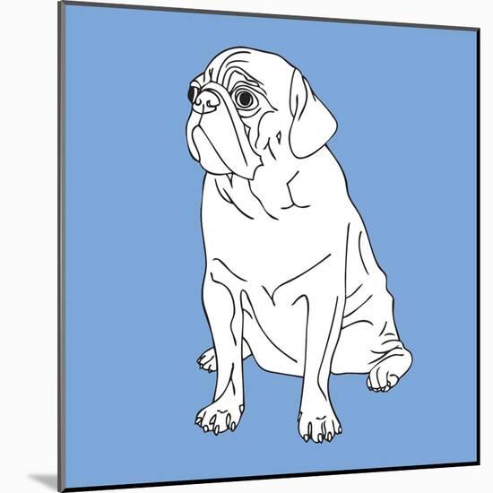 Pug-Anna Nyberg-Mounted Art Print