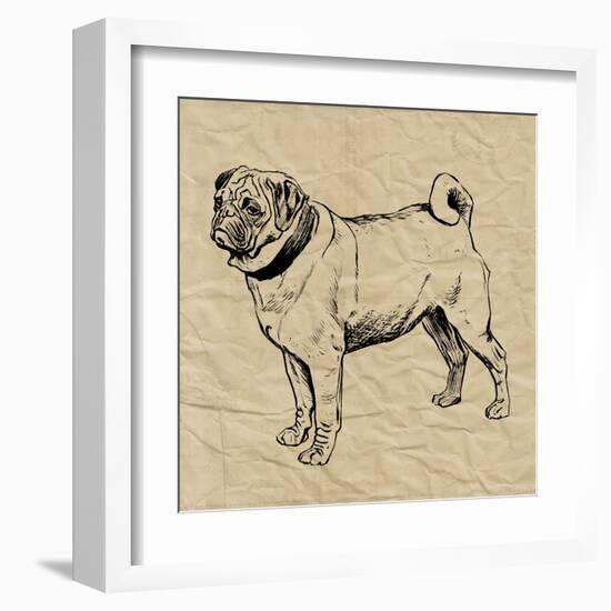 Pug-Sabine Berg-Framed Art Print