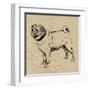 Pug-Sabine Berg-Framed Art Print