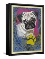 Pug-Cathy Cute-Framed Stretched Canvas