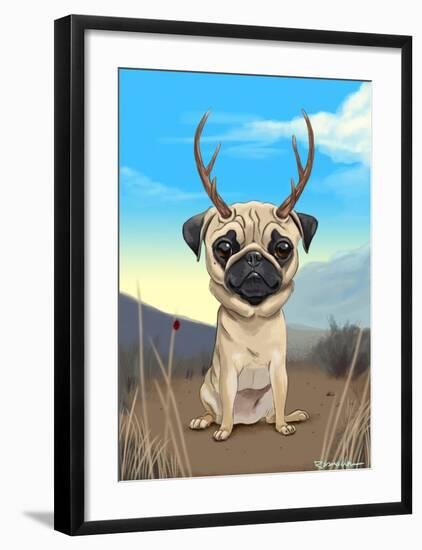 Pugalope-Brian Rubenacker-Framed Art Print