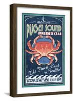 Puget Sound - Dungeness Crab-Lantern Press-Framed Art Print