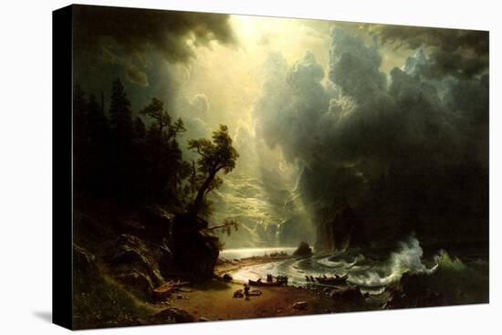 Puget Sound on the Pacific Coast, 1870 (Oil on Canvas)-Albert Bierstadt-Stretched Canvas