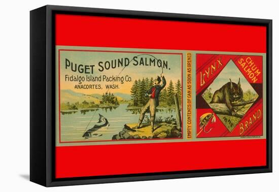 Puget Sound Salmon Can Label-Schmidt Lithograph Co-Framed Stretched Canvas