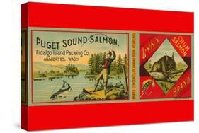 Puget Sound Salmon Can Label-Schmidt Lithograph Co-Stretched Canvas