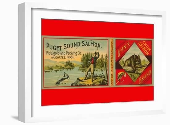 Puget Sound Salmon Can Label-null-Framed Art Print