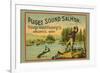 Puget Sound Salmon - On The Fly-null-Framed Premium Giclee Print