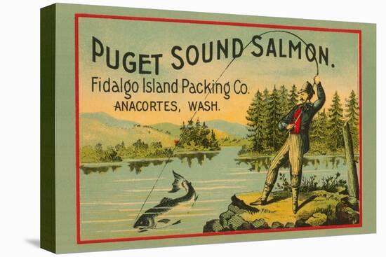 Puget Sound Salmon - On The Fly-null-Stretched Canvas