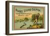 Puget Sound Salmon - On The Fly-null-Framed Art Print